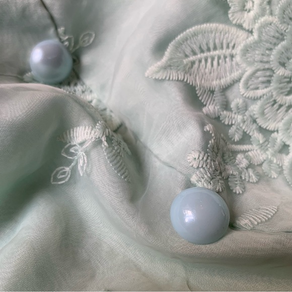 v i n t a g e :: Romantic Floral Lace Embroidered Sheer Maxi Dress - Picture 8 of 16